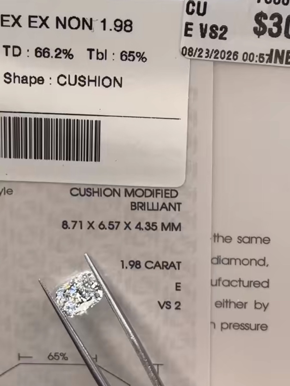 Cushion Modified Brilliant Diamond Solitaire - White
